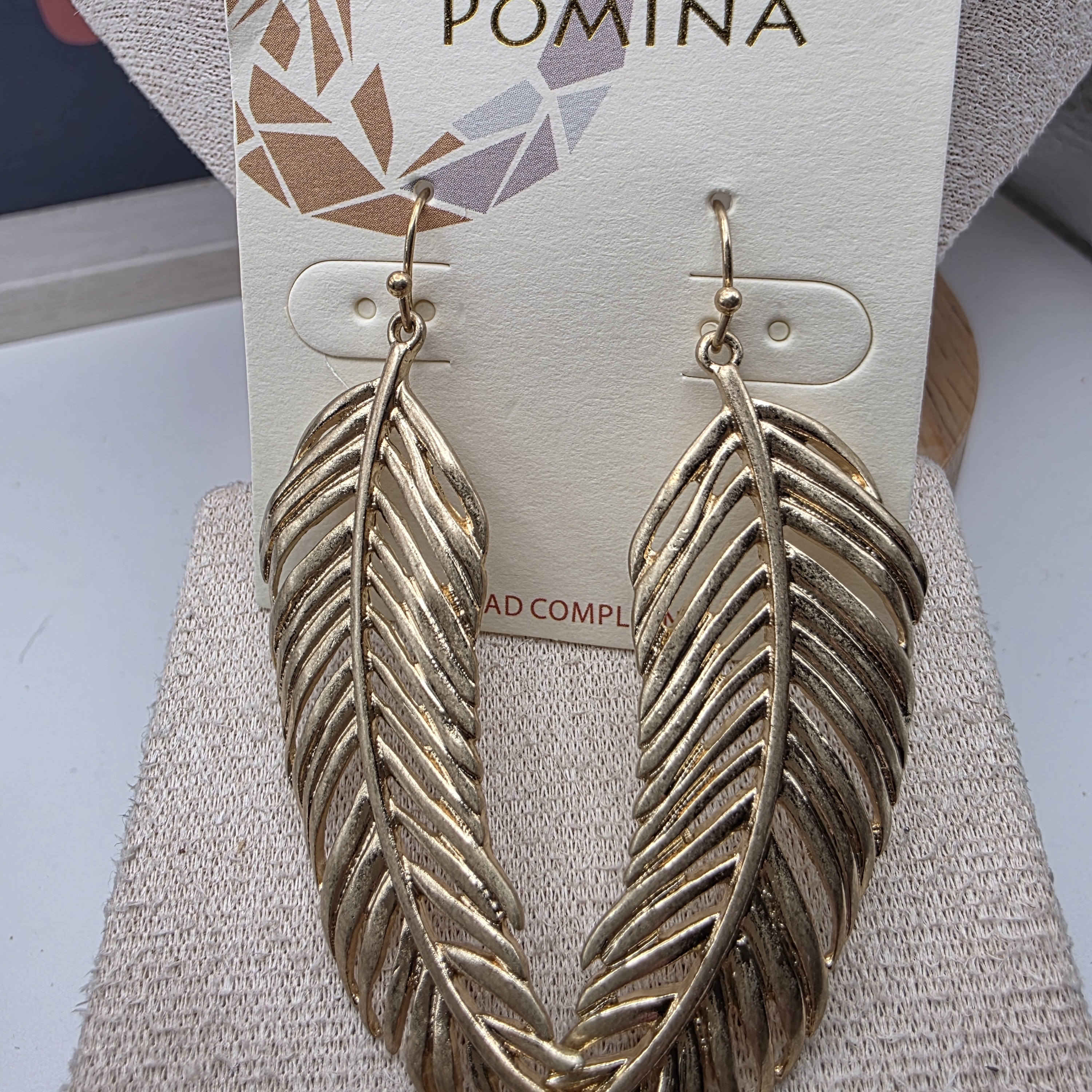 Gold Leaf Earrings 292